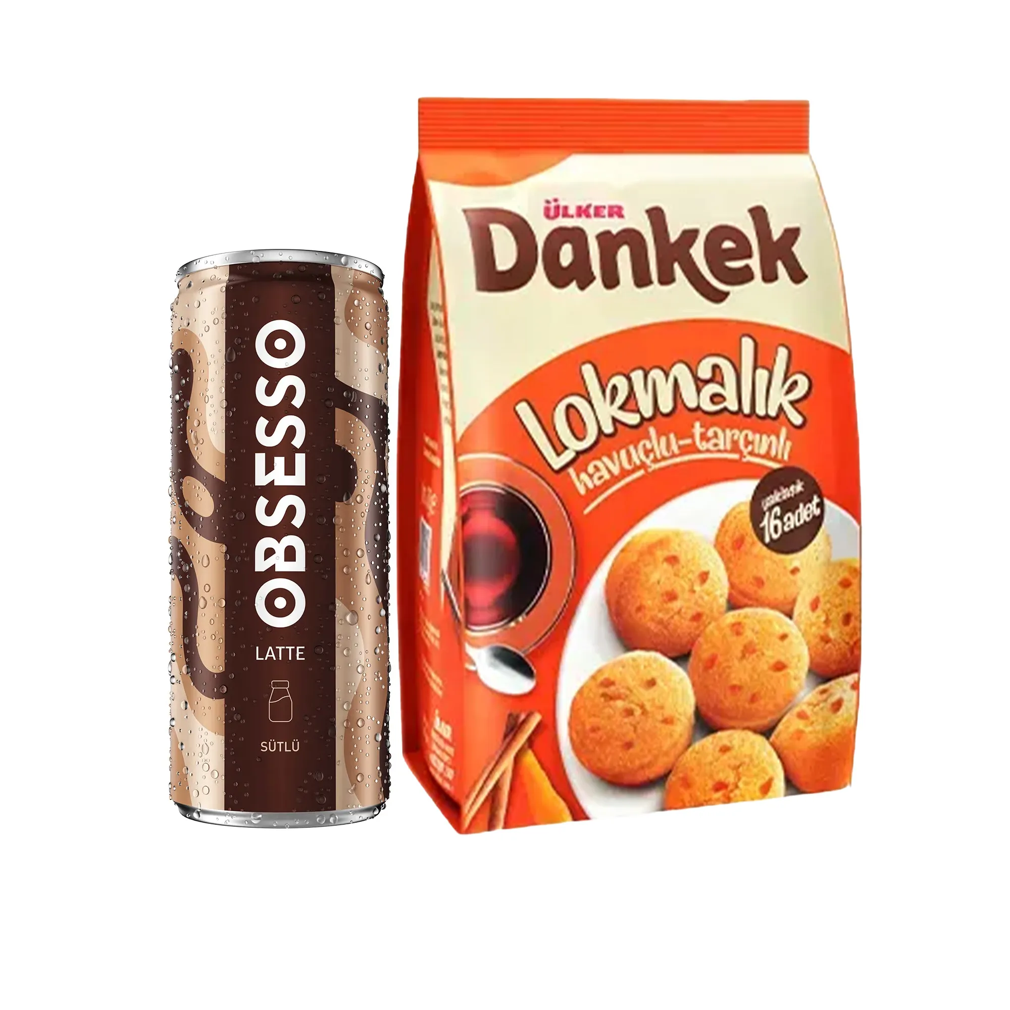 Ülker Dankek Havuçlu Tarçınlı Lokmalık & Obsesso Latte