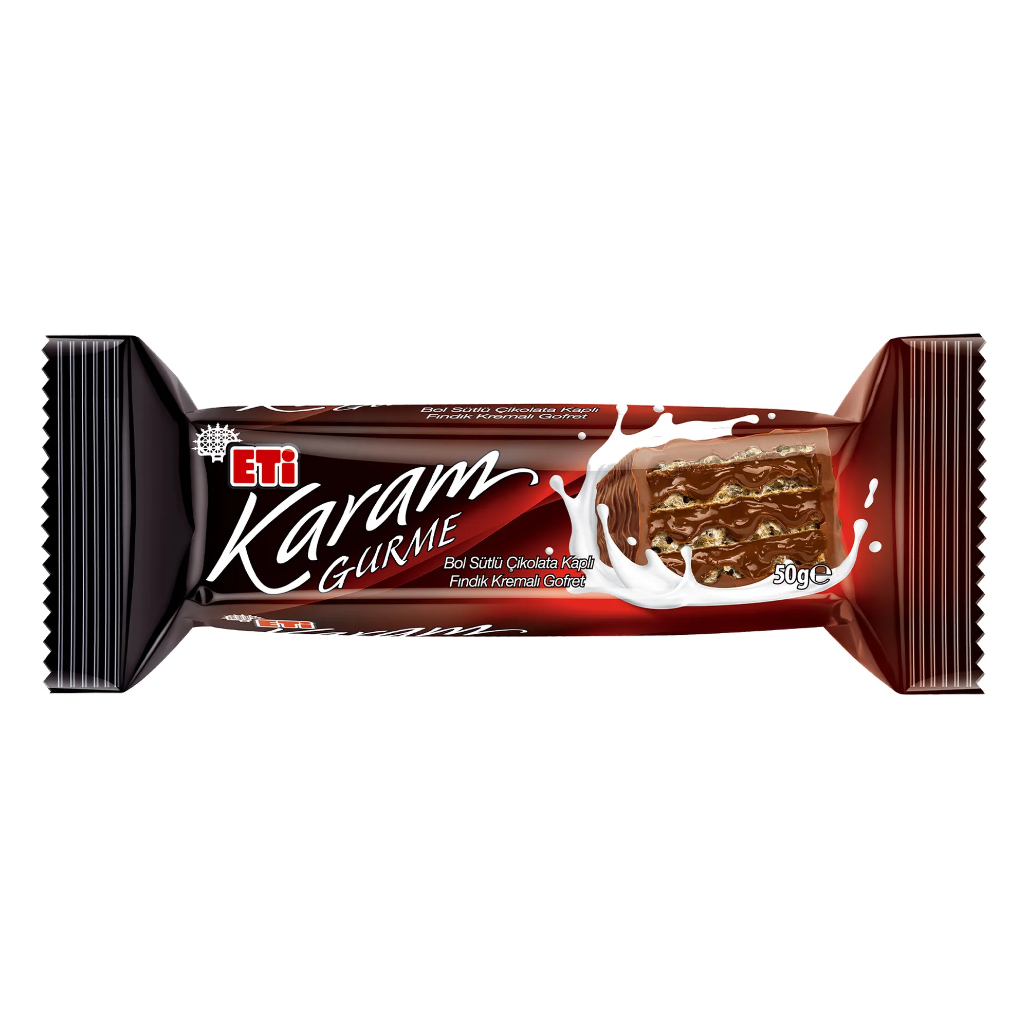 Eti Karam Gurme Bol Sütlü Çikolata Kaplı Fındık Kremalı Gofret