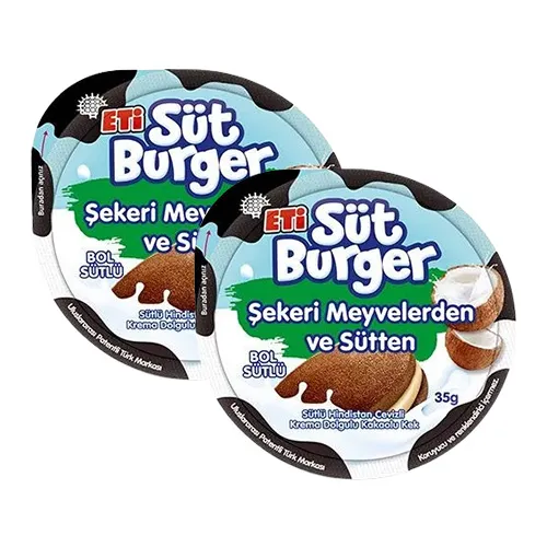 Eti Süt Burger Şekeri Meyvelerden Hindistan Cevizli Kremalı 