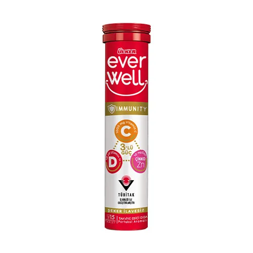 Ülker Everwell Vitamin C, D ve Çinko Fervesan Tablet