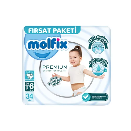 Molfix Premium Extra Large Bebek Bezi Fırsat Paketi 6 Beden