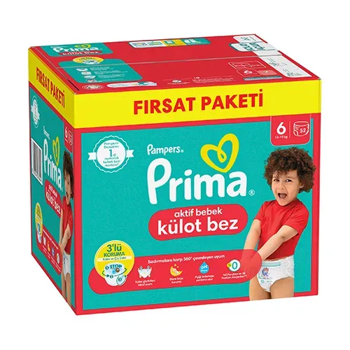 Prima Külot Bebek Bezi 6 Beden 15+ kg Fırsat Paketi