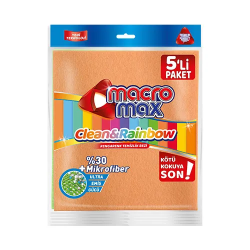 Macromax Rengarenk Mikrofiber Bez