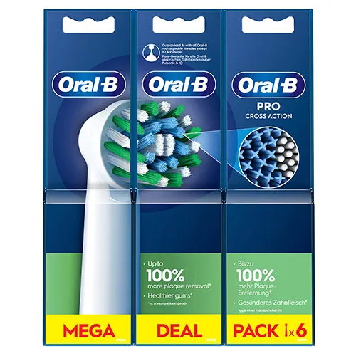 Oral-B Cross Action Yedek Diş Fırçası Başlığı 6'lı 