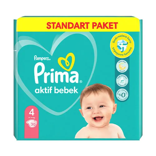 Prima Bebek Bezi Aktif Bebek 4 Beden Mini Fırsat Paketi