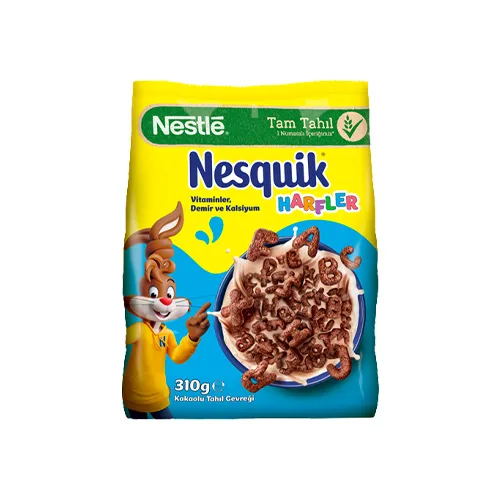Nestlé Nesquik Harfler Kakaolu Buğday ve Mısır Gevreği 