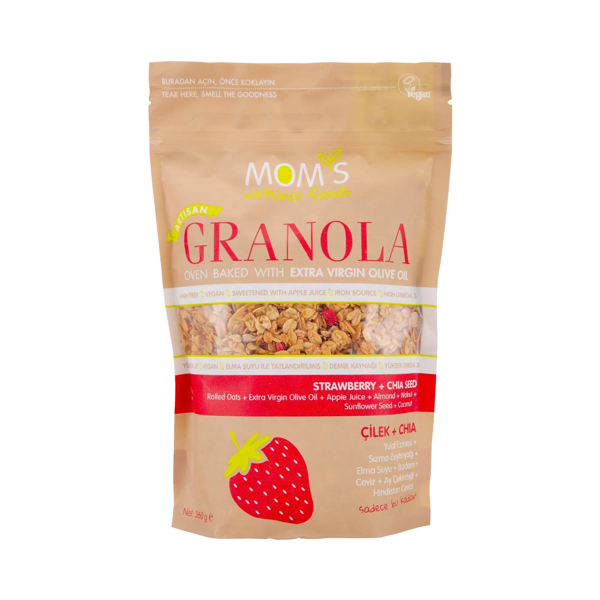 Mom's Çilek & Chia Granola