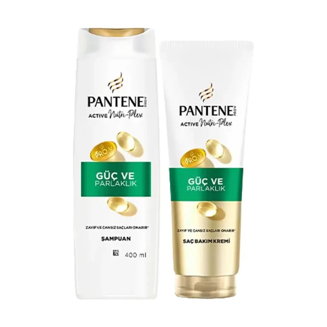 Pantene Güç Ve Parlaklık Şampuan Ve Saç Bakım Kremi Seti