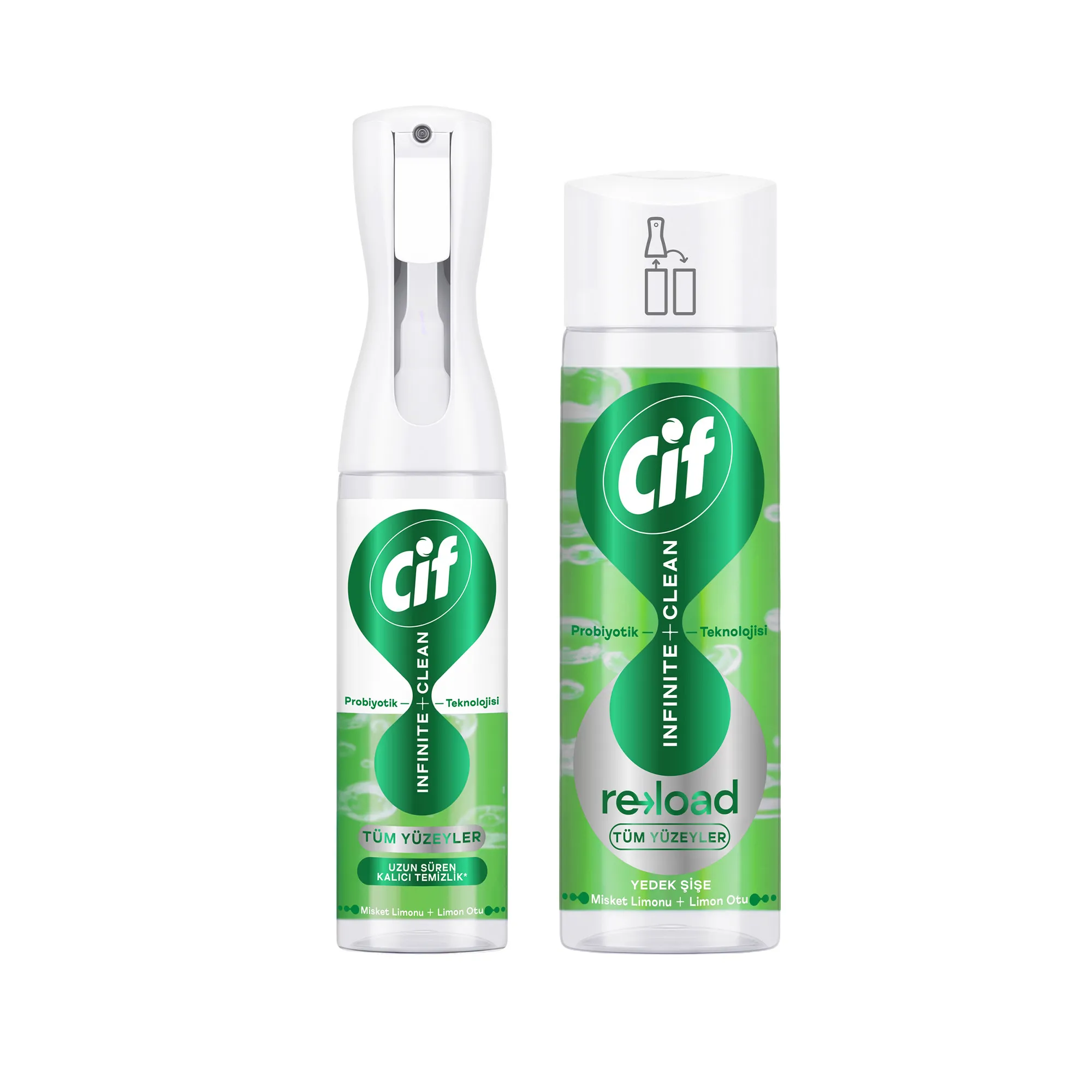 Cif Infinite Clean Spray Misket Limonu+ Limon Otu 280 ml Refill