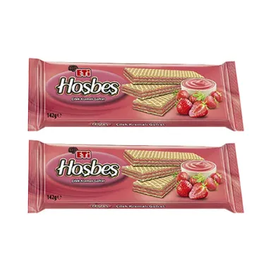 Eti Hoşbeş Çilek Kremalı Gofret 