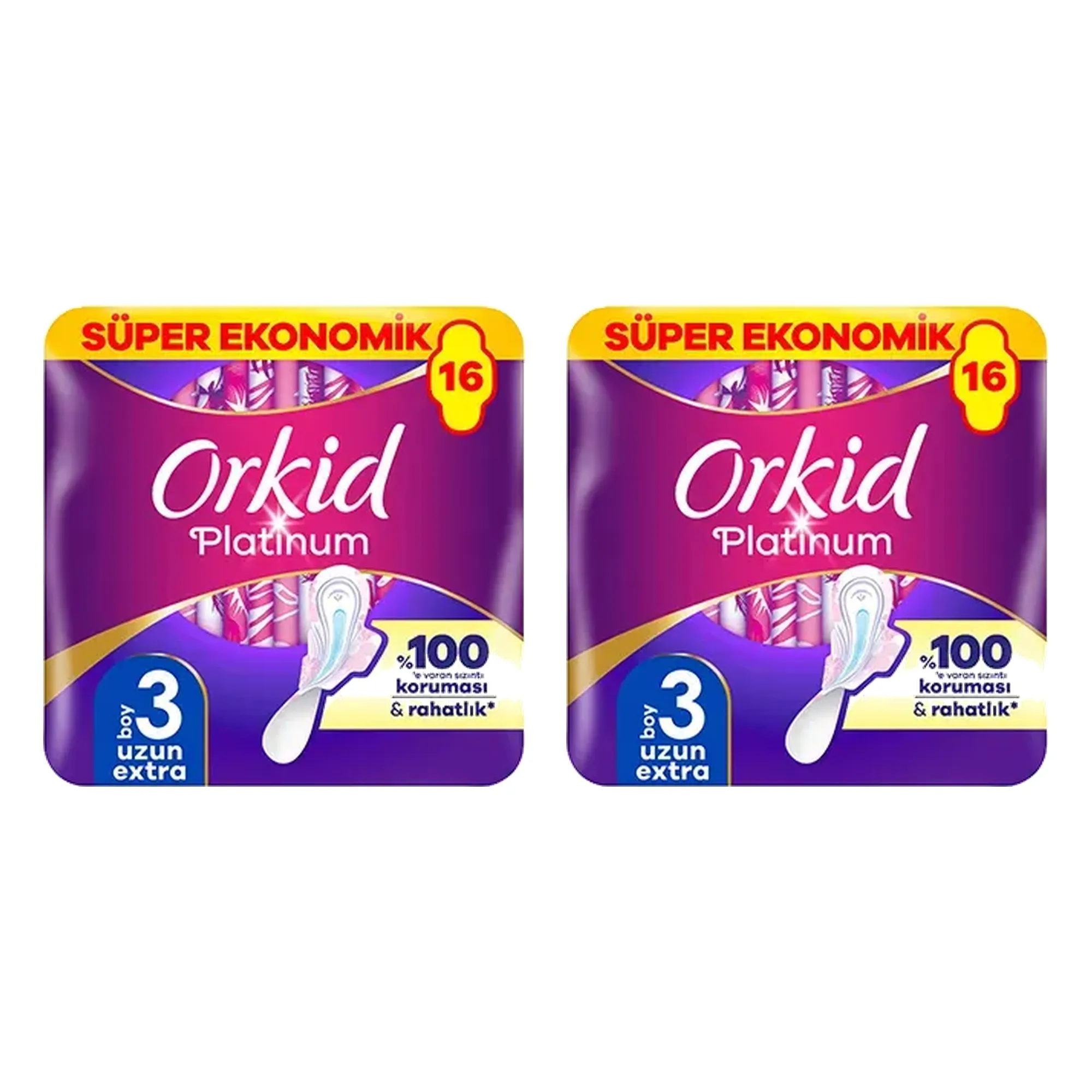 Orkid Platinum Hijyenik Ped Uzun Ekstra