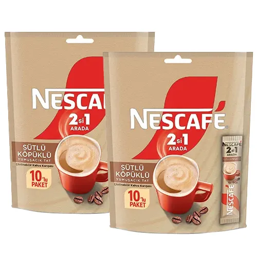 Nescafé 2si1 Arada Sütlü Köpüklü Çözünebilir Kahve