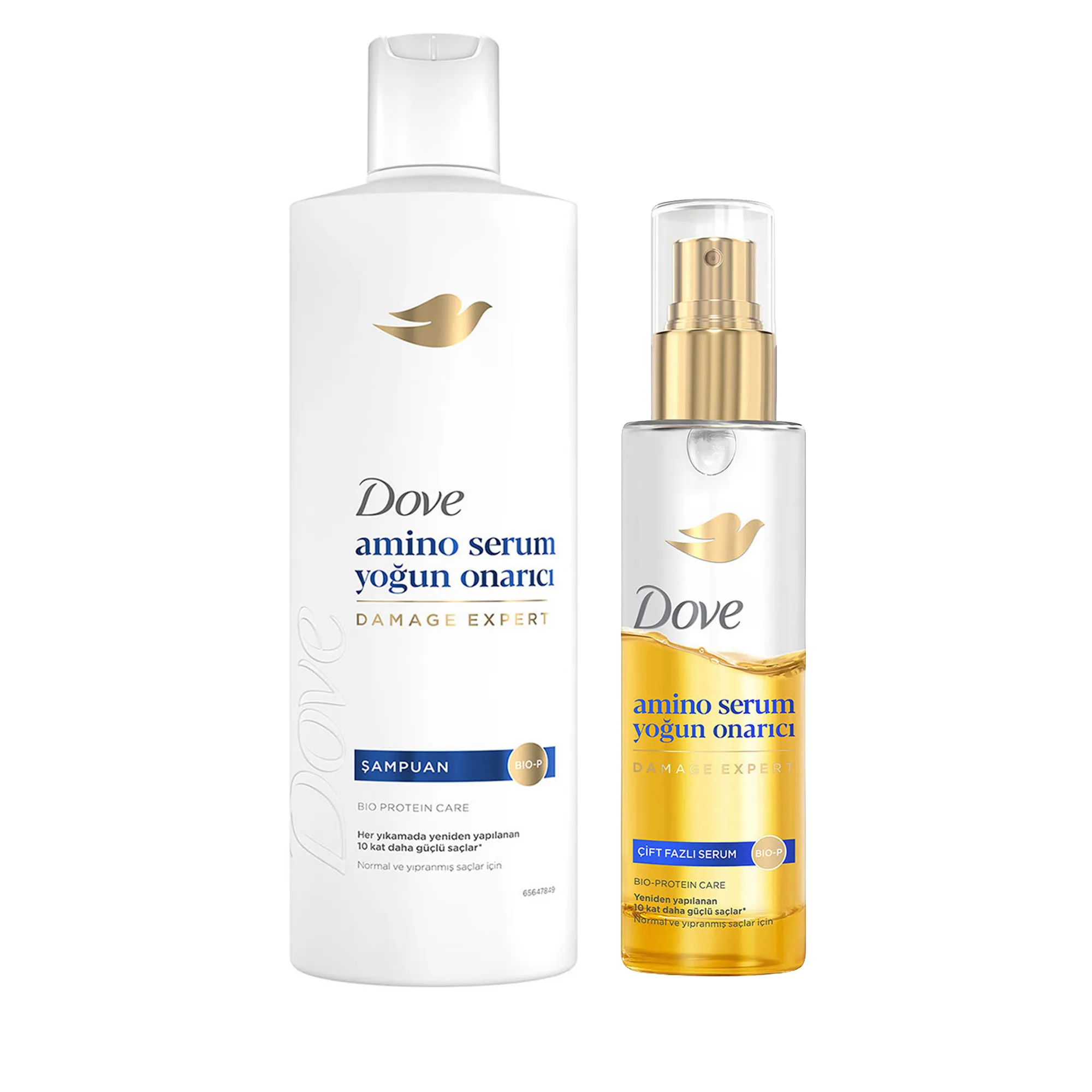 Dove Çift Fazlı Saç Serumu 80ml & Dove Şampuan Amino Serum 375ml