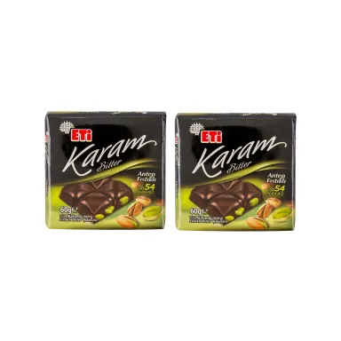 Eti Karam %54 Kakaolu Antep Fıstıklı Bitter Çikolata