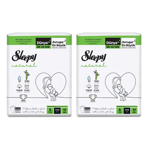 Sleepy Natural Bantlı Bez XL 6 Beden