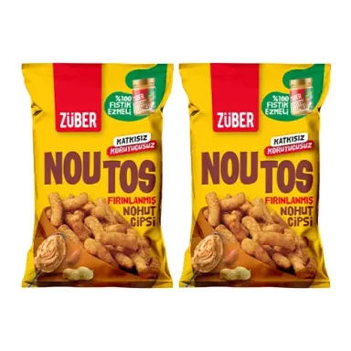 Züber Noutos Fırınlanmış Nohut Cipsi %100 Fıstık Ezmeli