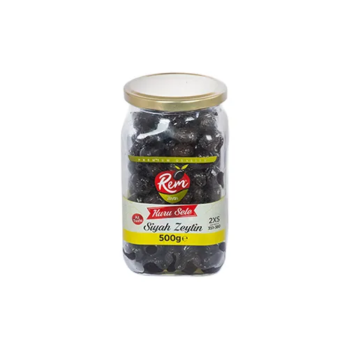 Rem Sofralık Sele Siyah Zeytin  Cam Kavanoz