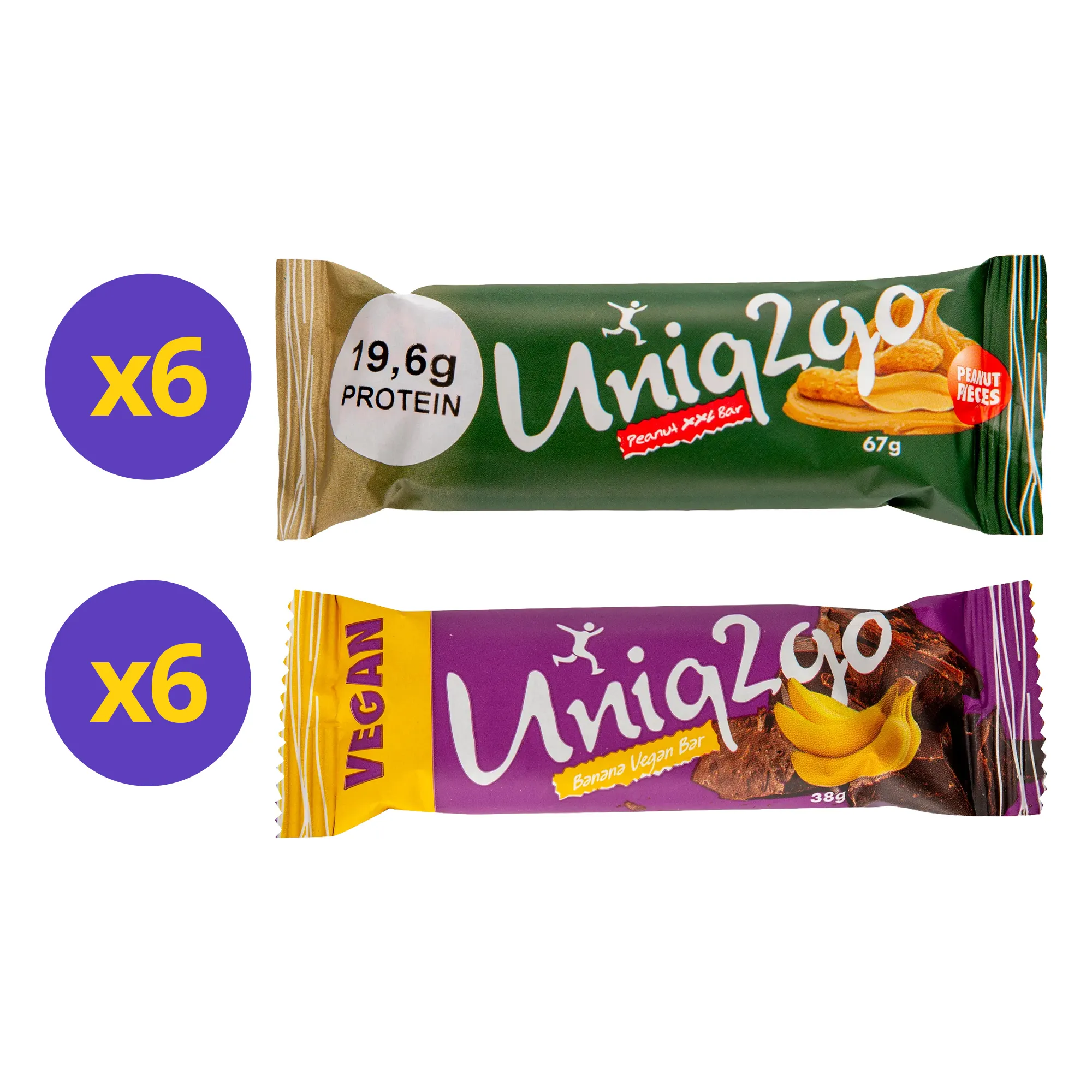 Uniq2go Muzlu Vegan Ve Fıstıklı Protein Bar