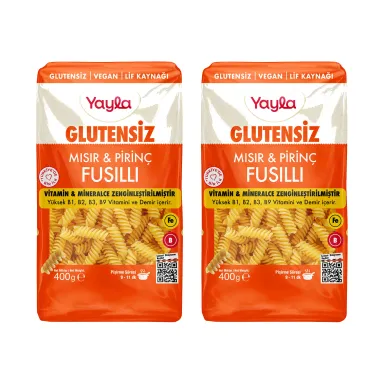 Yayla Glutensiz Zenginleştirilmiş Mısır Pirinç Fusilli