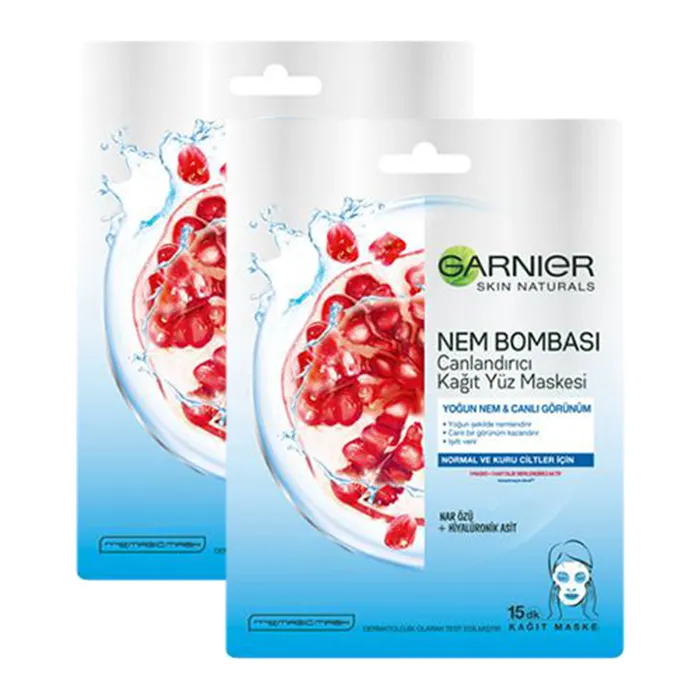 Garnier Nem Bombası Canlandırıcı Kağıt Yüz Maskesi