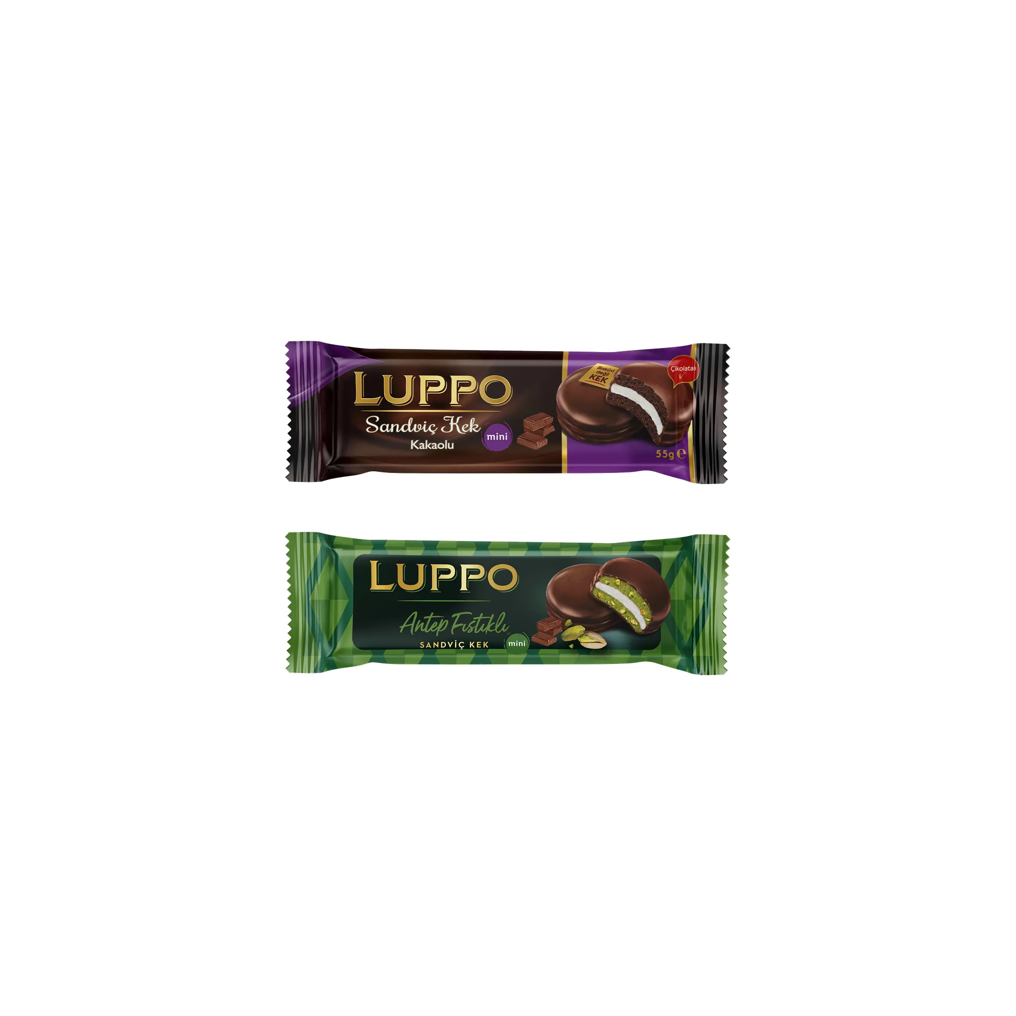 Luppo Kakaolu & Antep Fıstıklı Mini Sandviç Kek