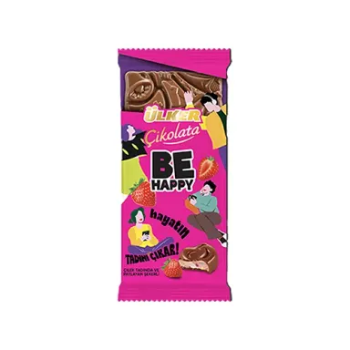 Ülker Be Happy Çikolata Tablet Çilek & Yoğurt