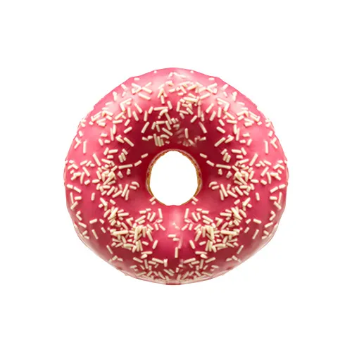 Donut Worry Be Happy Çilek Kaplamalı Donut (56 g)