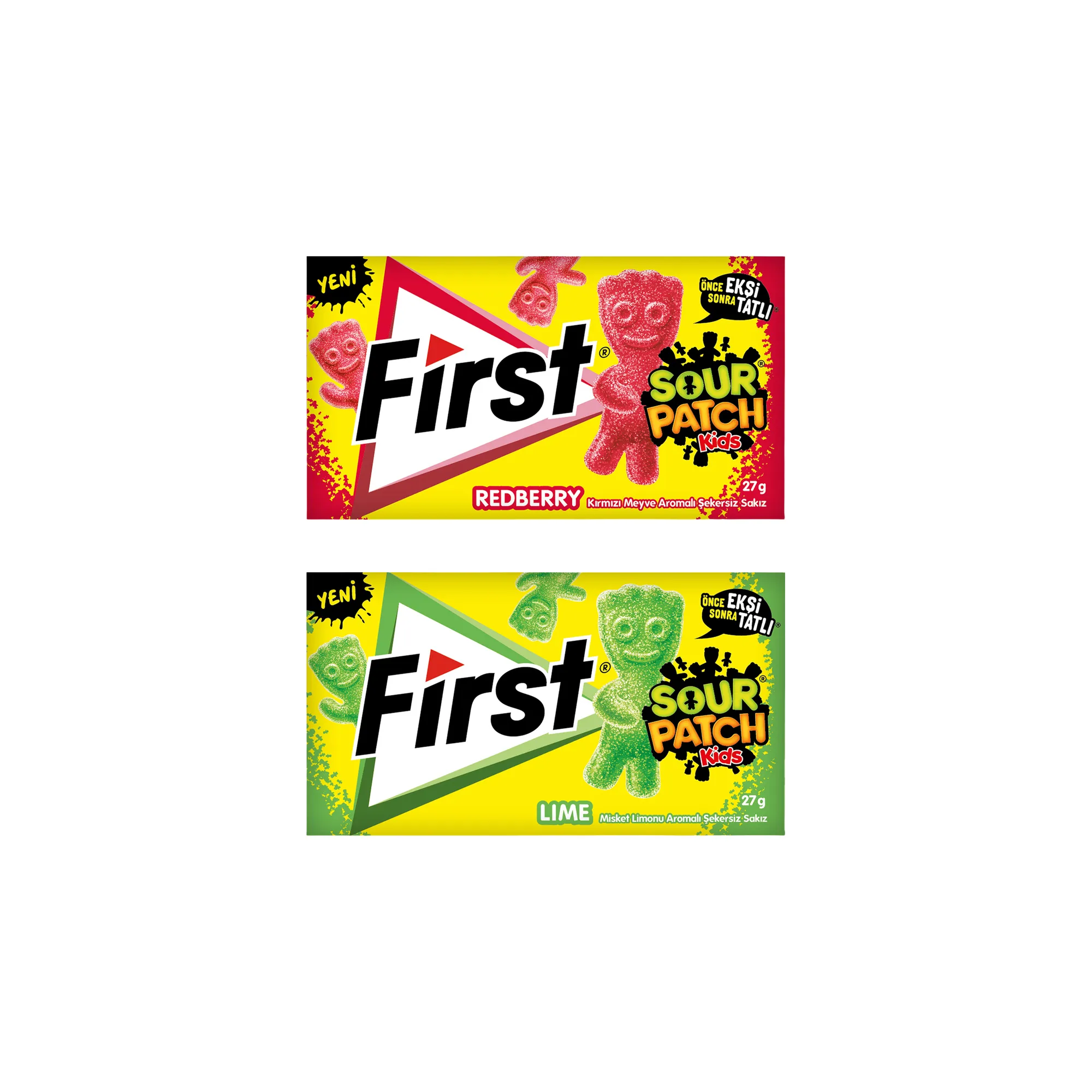 First Sour Patch Kırmızı Meyve Ve Misket Limonu Aromalı Sakız