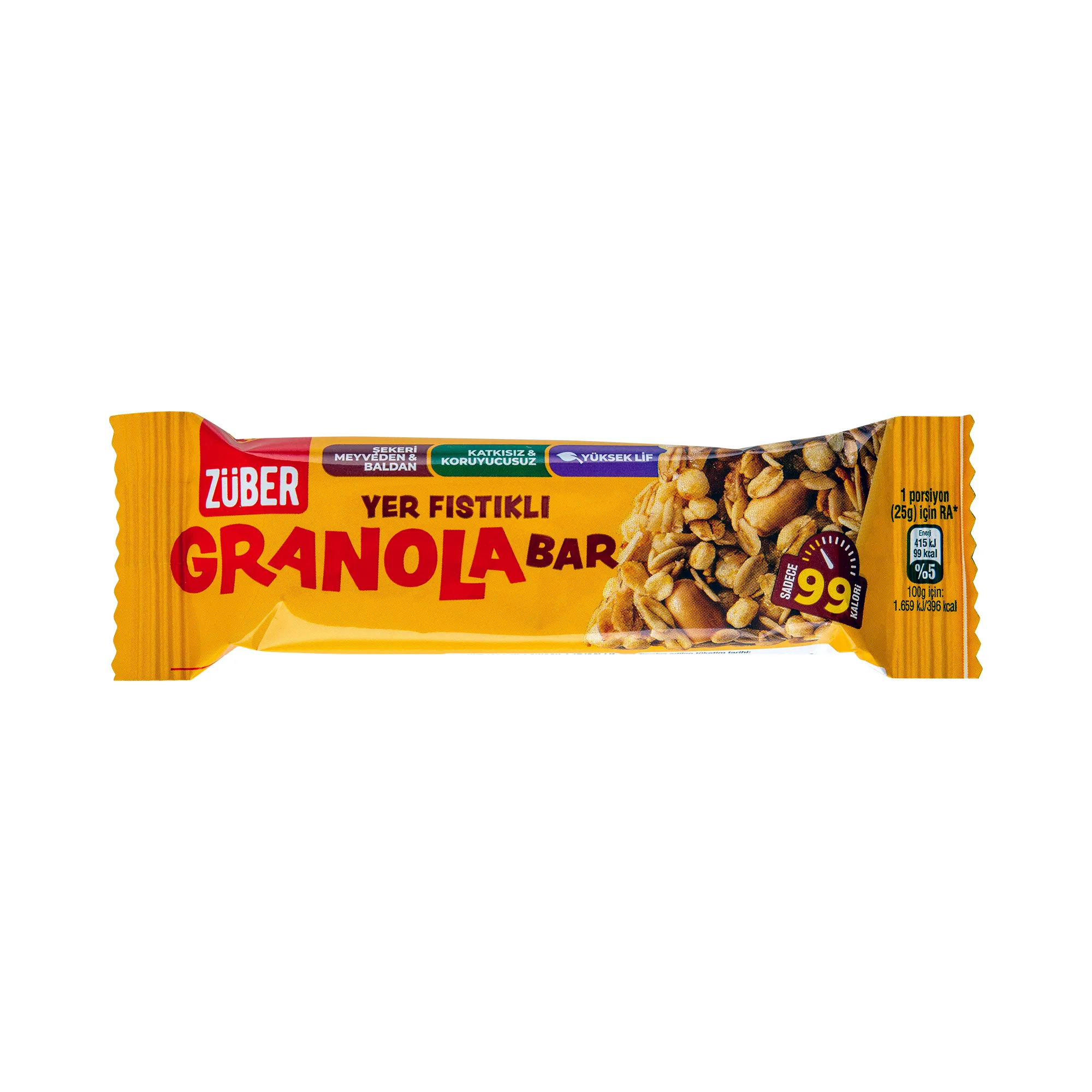  Züber Yer Fıstıklı Granola Bar