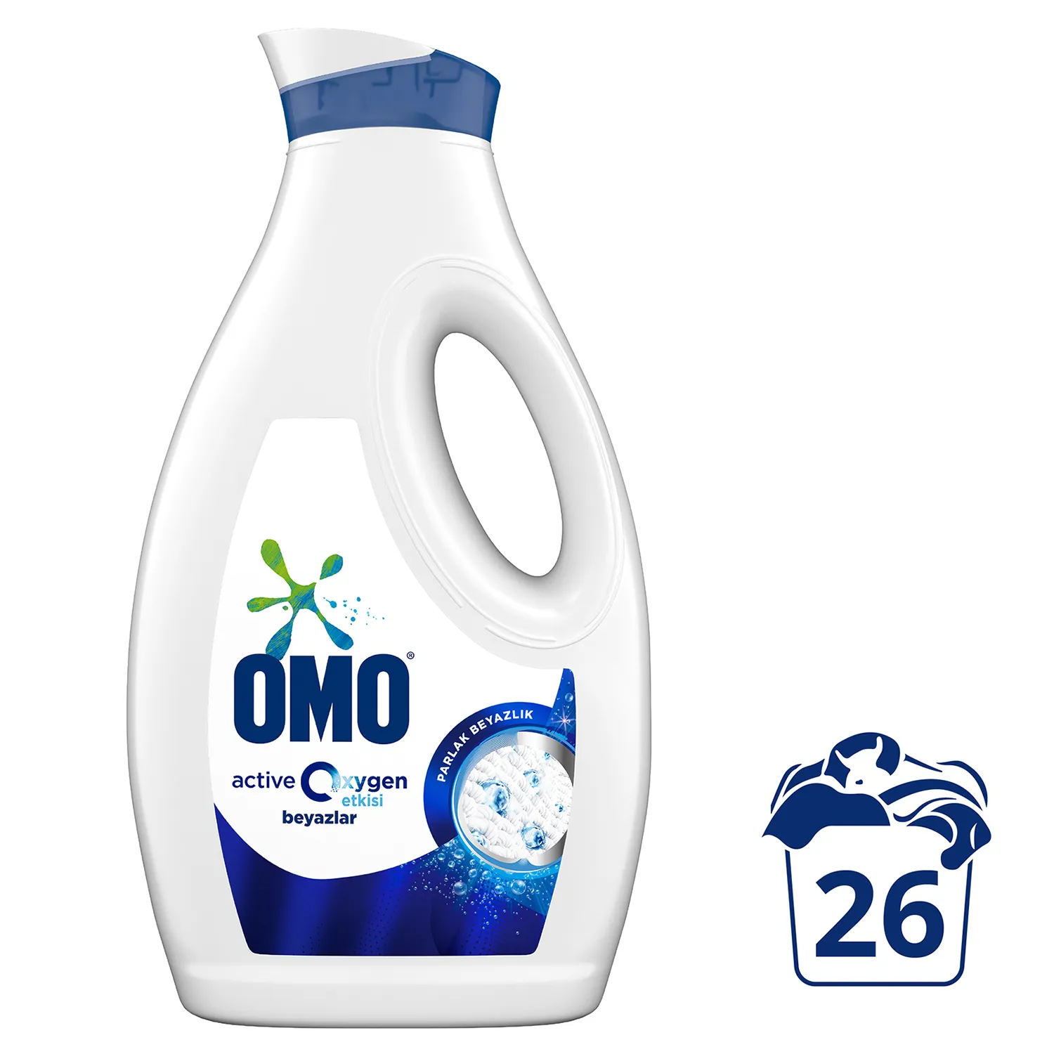 Omo Sıvı Çamaşır Deterjanı Active Oxygen Beyazlar 26 Yıkama