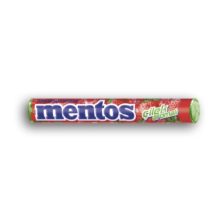 Mentos Çilek Aromalı Çiğnenen Draje Şekerleme 37,5 G