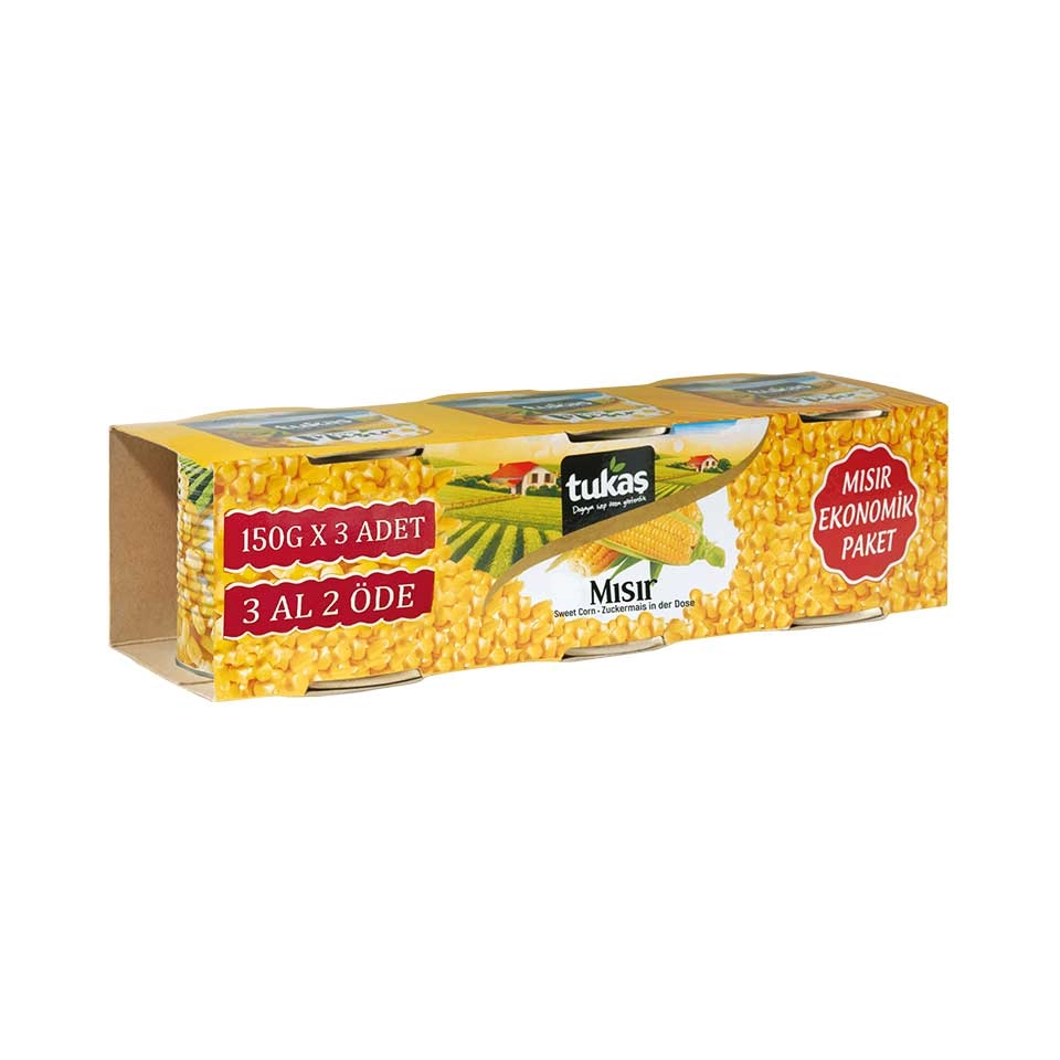 Tukaş Konserve Mısır 3x150 G