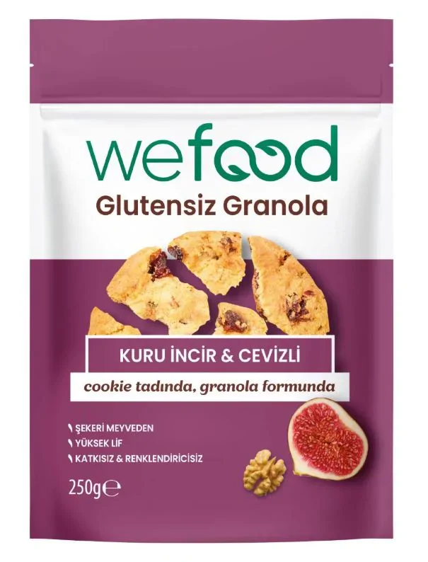 WeFood Glutensiz Kuru İncir & Cevizli Granola 250 ML