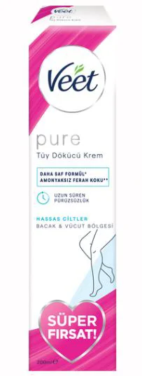 Veet Hassas Ciltler İçin Tüy Giderici Krem 200 Ml