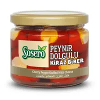 Sosero Peynir Dolgulu Kiraz Biber Cam Kavanoz 290 Gr
