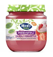 Hero Baby Prebiyotikli Çilekli Yoğurtlu Kavanoz Maması 120 Gr