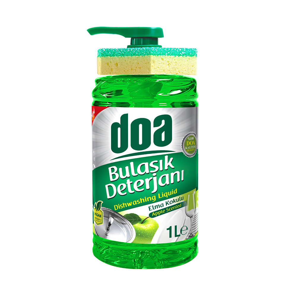 Doa Bulaşık Deterjanı Pompalı Süngerli Elma 1000 ml