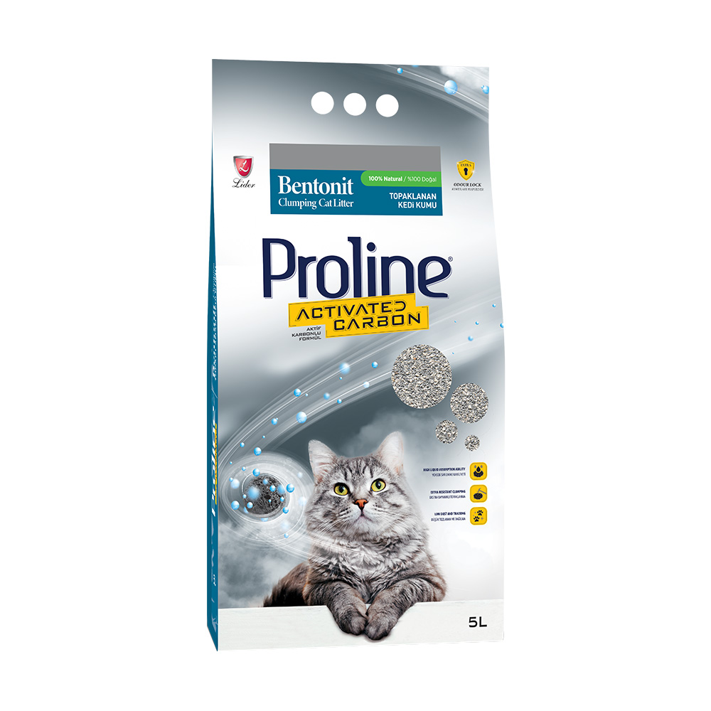 Proline Aktif Karbonlu Bentonit Kedi Kumu 5L
