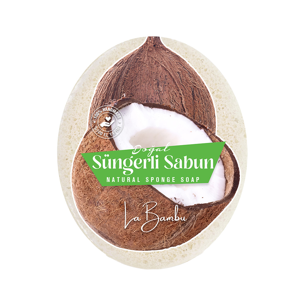 La Bambu Süngerli Sabun 125 gr Hindistan Cevizi