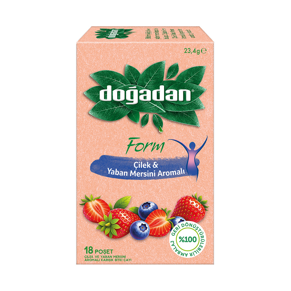 Doğadan Form Çilek & Yaban Mersini Aromalı Çay 23,4 gr