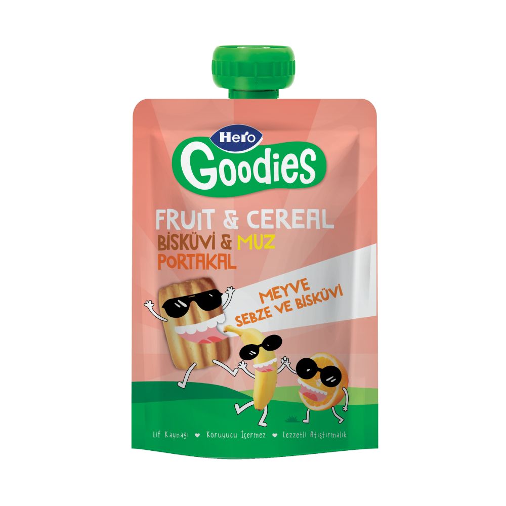 Hero Baby Goodies Bisküvi Muz Portakal 100 gr