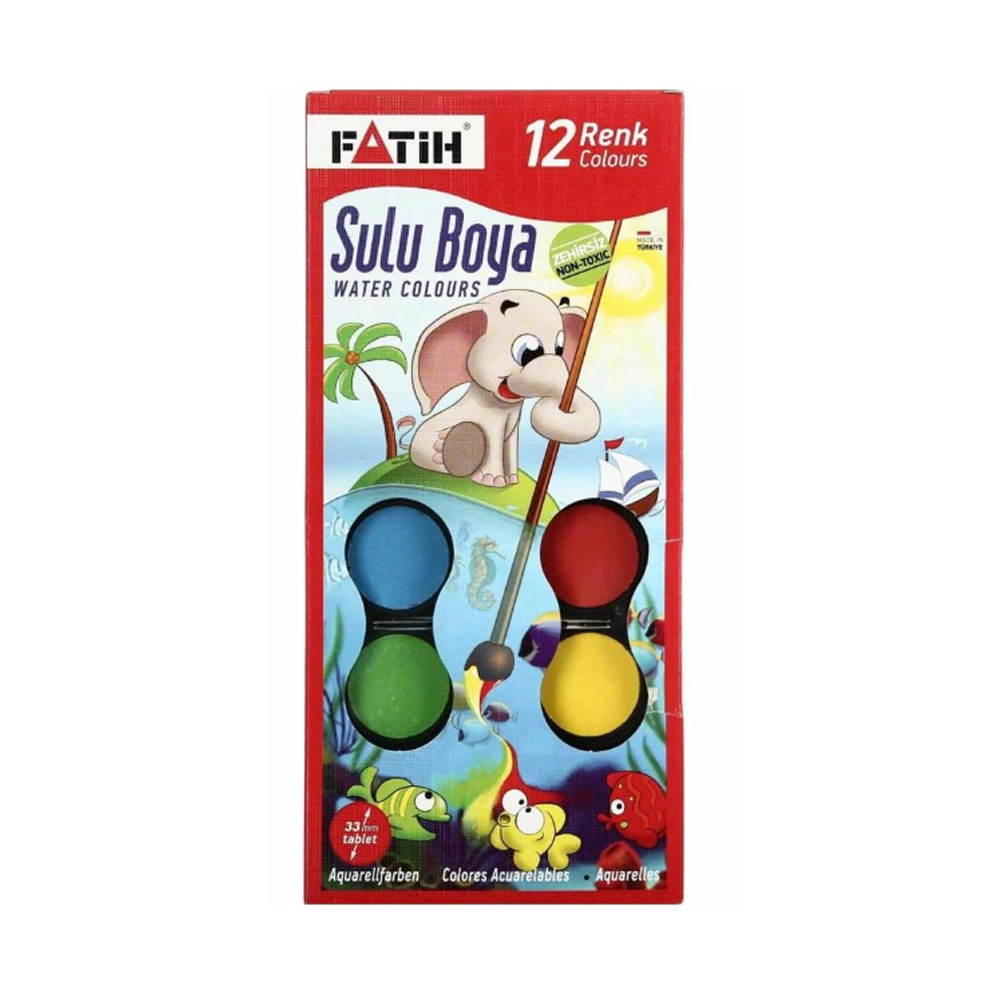 Kaya Fatih 12 Renk Sulu Boya