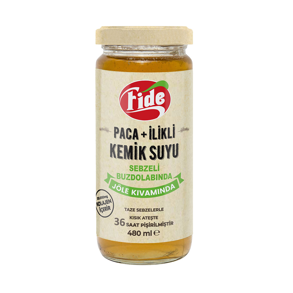 Fide Paçalı İlikli Jöle Kıvamında Sebzeli Kemik Suyu  480 ml