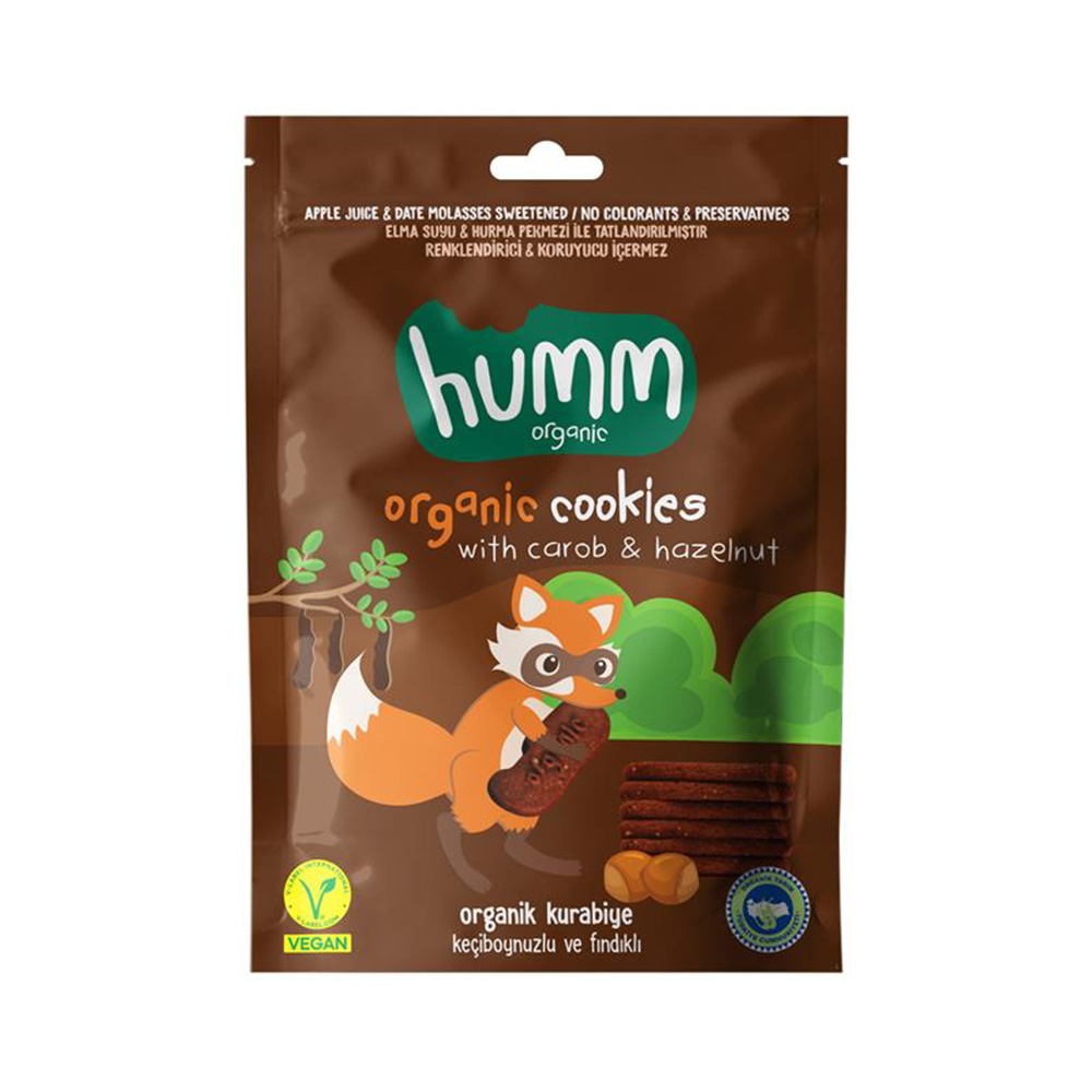 Organik Vegan Keçiboynuzlu ve Fındıklı Kurabiye 55 gr
