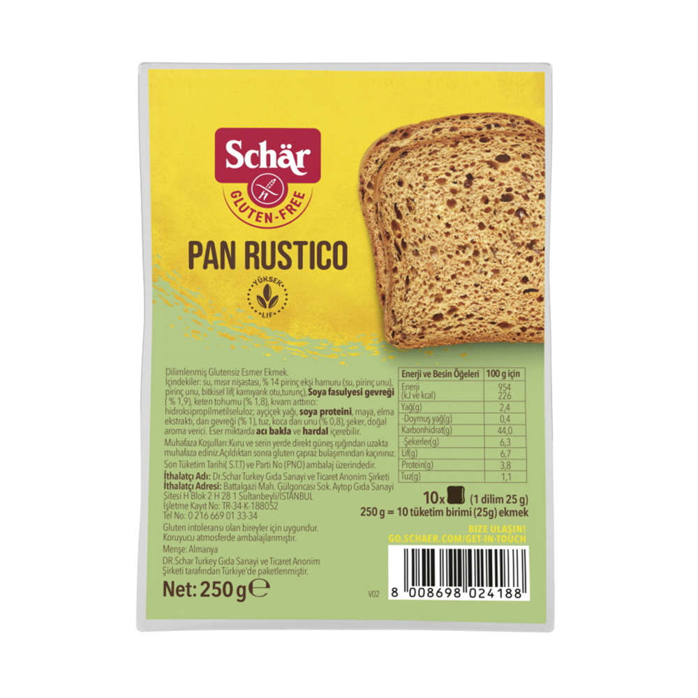 Schar Rustico Lifli Ekmek 250 gr