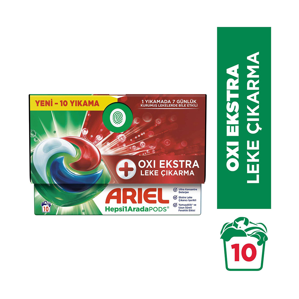 Ariel Pods Kapsül Oxi Beyazlar ve Renkliler 10Lu