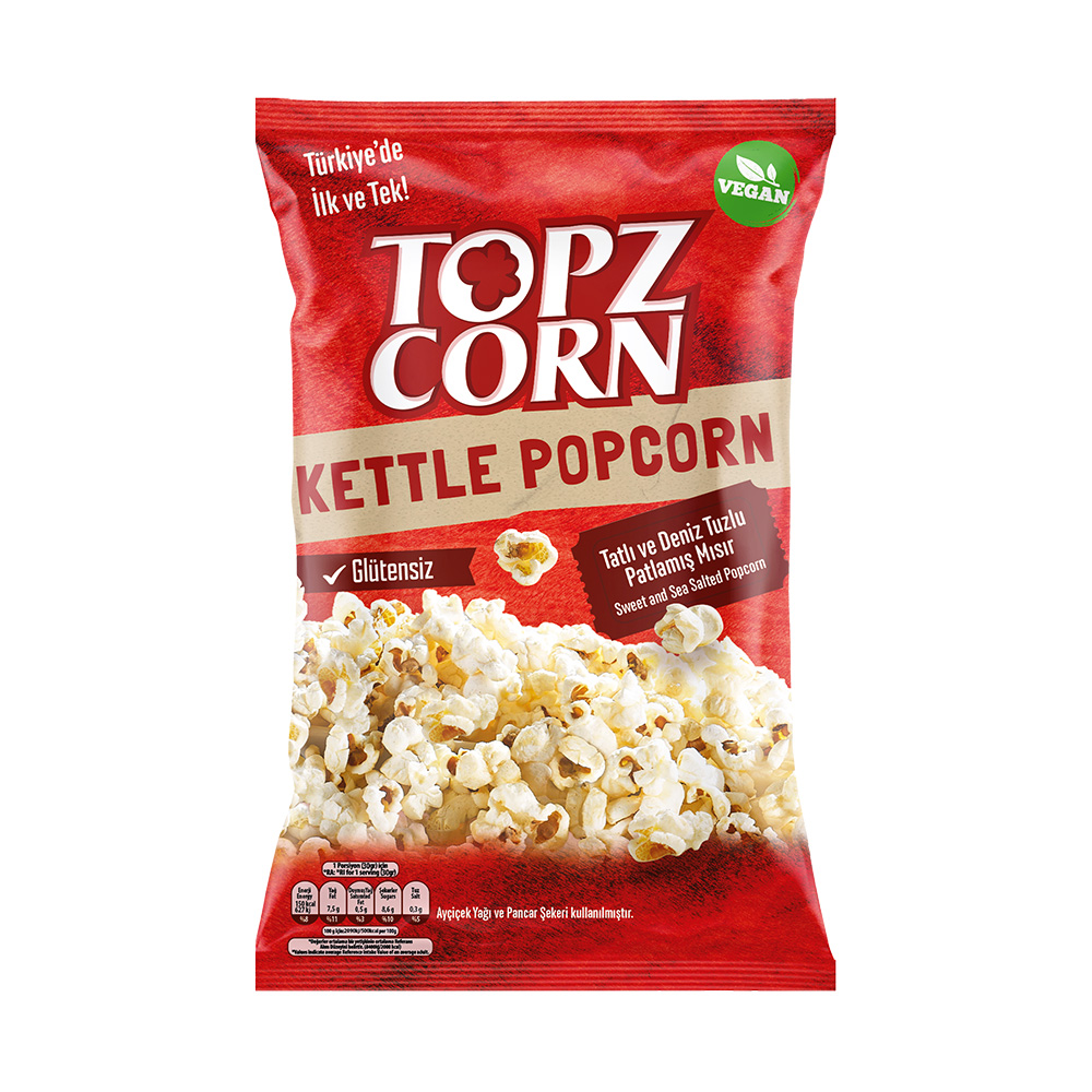 Topzcorn Kettle Tatlı Tuzlu Popcorn 160 gr