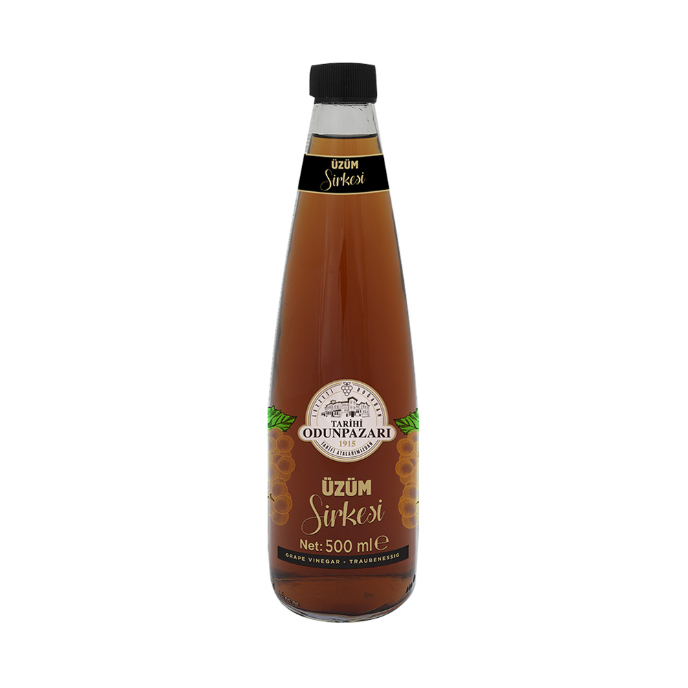 Tarihi Odun Pazarı Üzüm Sirkesi Cam 500 ml