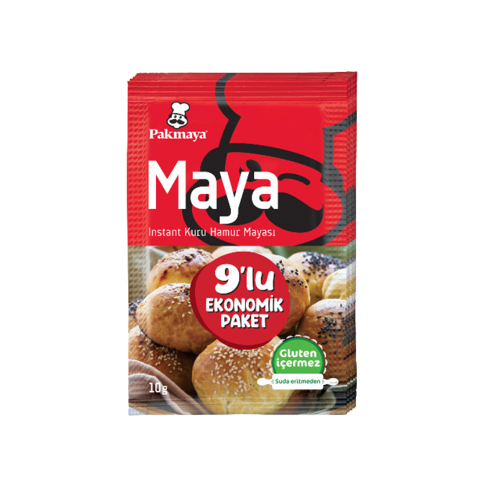 Pakmaya Instant Kuru Maya 9'Lu 10 gr