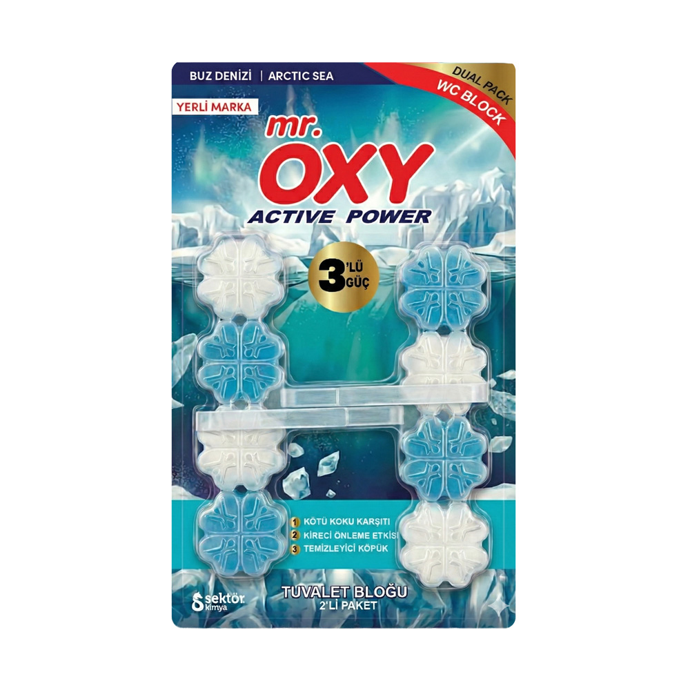 Mr.Oxy Wc Blok 2x50 gr Buz Denizi
